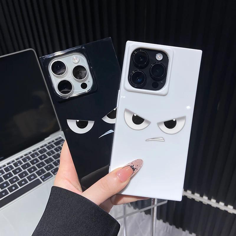 Fun and Fierce Expression Square Apple 17 Pro Mobile Phone Case iPhone15/16 Bright 13 Simple 12 Personality 14