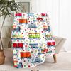 Cute cars Theme Printed Blanket - Perfect for Couch, Bed, Travel & Outdoor Use | Machine Washable, Cozy & Durable.