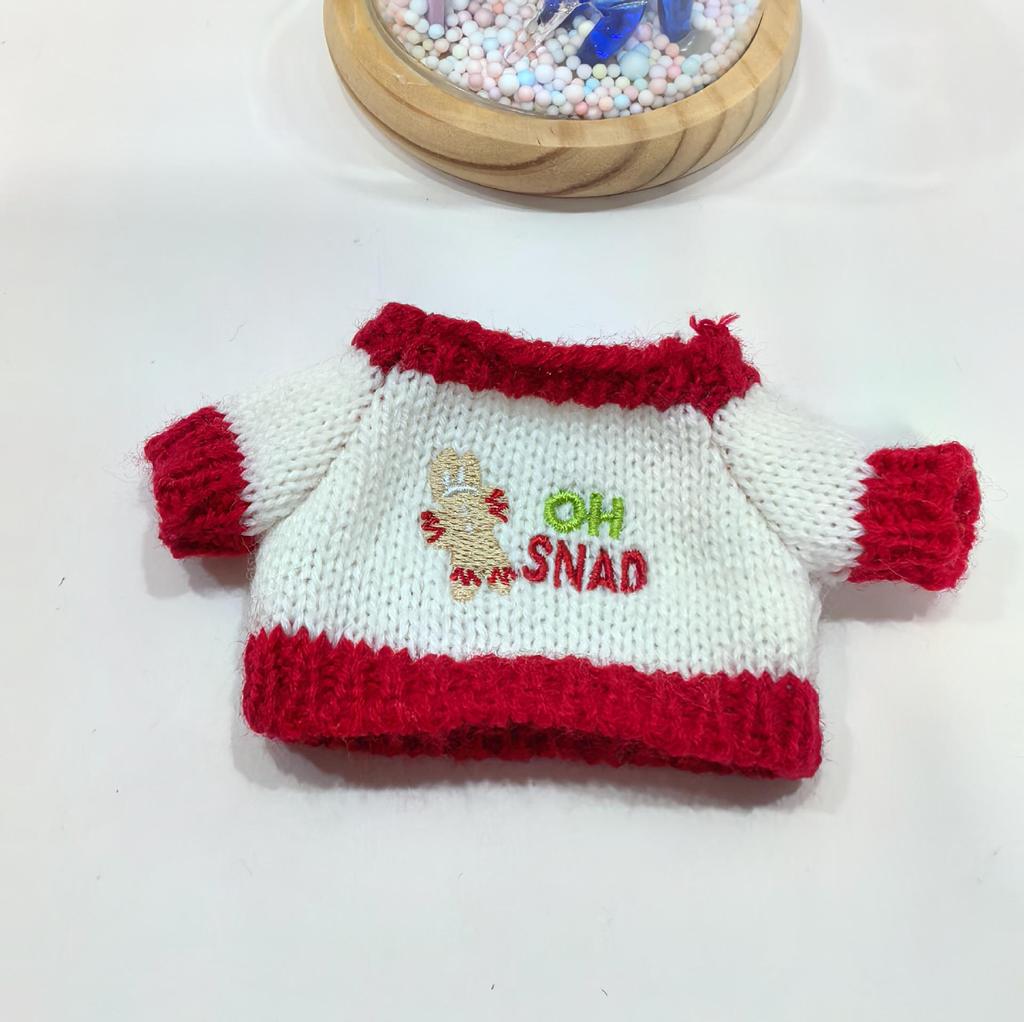Labubu 17cm Christmas Reindeer Outfit: Cape & Sweater Set for Doll