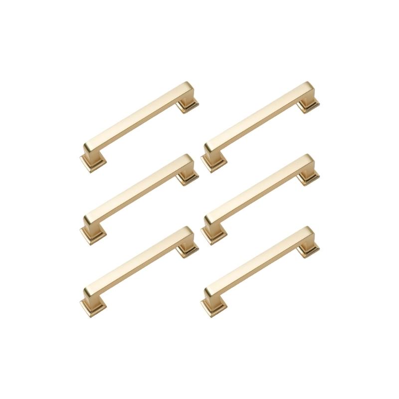 Strong Zinc Drawer Pulls with Heavy Duty Construction 6pcs for Longevity in Kitchens & Bedrooms High Use Zones