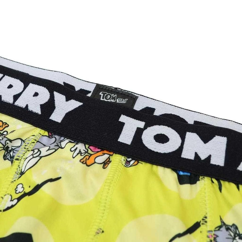 Small Planet Tom Jerry Print Boxer Dot Warner Size L & Men's Briefs, Pattern, Yellow, Bros.,