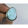 Natural Larimar Pectolite Gemstone 925 Solid Sterling Silver Ring Size US-7 PG-168