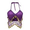 Tassel Latin Dance Top Shiny Stage Performance Top Charming Belly Dance Bra  Festivals