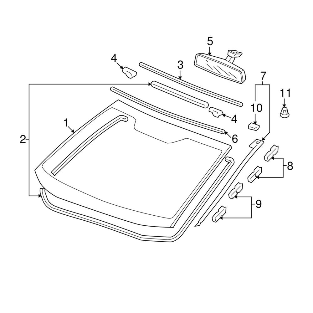 For 07-11 Honda CR-V Left  Front Windshield Side Garnish (73162-SXS-A01)