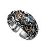 Chinese Traditional Style Men's Retro Adjustable Ring