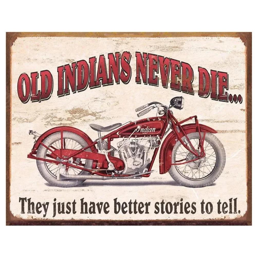 Metallblechschilder Indian Motorcycles Scout Gegr. 1901 Dekoration Eisen Farbe G Metall Dekorative Wandkunst Vintage Schilder Garage Club Bar