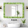 Fresh Green Vine Leaf Butterfly Self Adhesive Border Wall Sticker Bathroom Glass Mirror Frame Decor