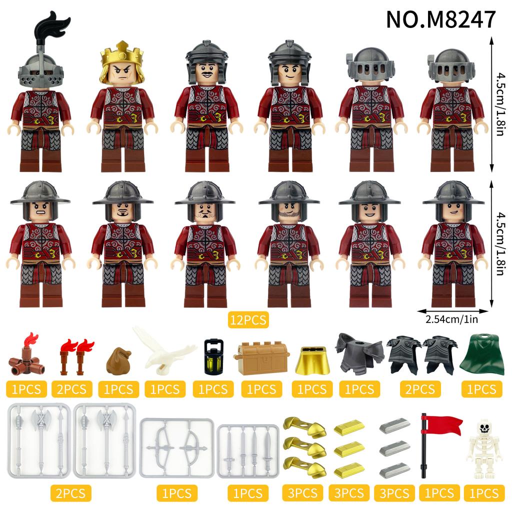 Middle Ages Rohan Knight Regiment Soldier Figurine Building Blocks Toy