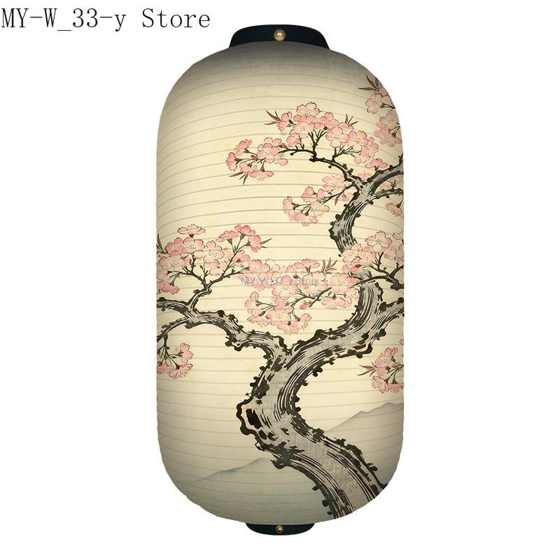 25x50cm Japanese-style Cherry Blossoms Cloth Lantern Ukiyo-e Traditional Printed Lantern Izakaya Cuisine Wedding Party Decor