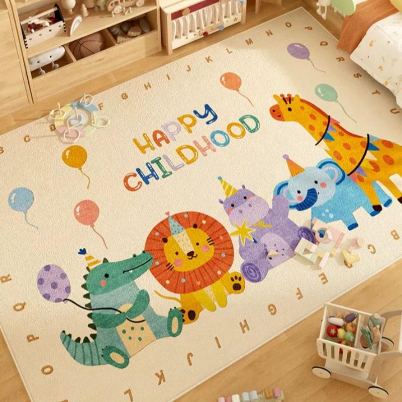 Large Area Living Room Decoration Carpet Cartoon Style Rugs for Bedroom Fluffy Soft Lounge Rug Thick Plush Floor Children's Mat