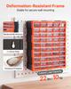 VEVOR 60-Drawer Storage Organizer, Plastic, Drawer Storage Cabinet for Garage Organization, Stackable Small Parts Organizer, Wall-Mounted Toolbox