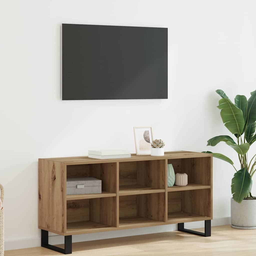TV Stand Artisan Oak 103.5 x 30 x 50 cm Particleboard