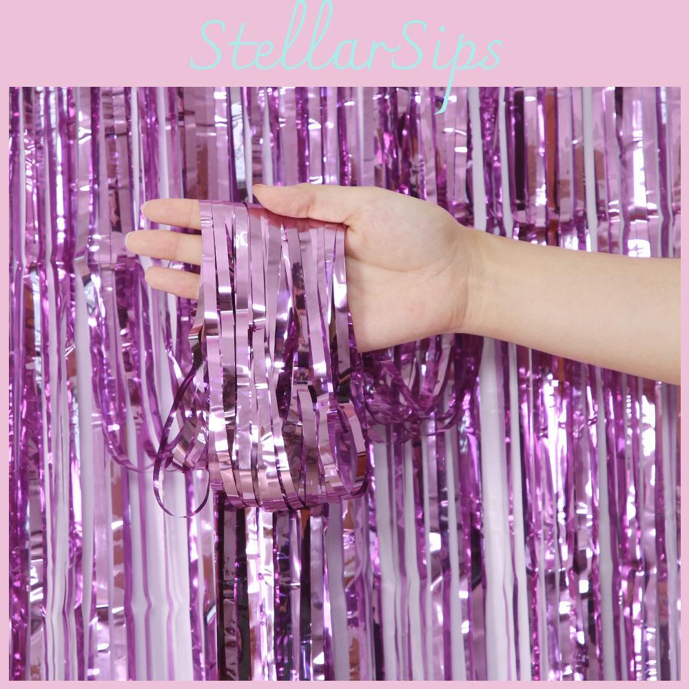 Versatile 4 Meter Glittering Rain Curtain For Festive Backgrounds And Event Decor