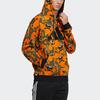Adidas Aop Hoodie Casual Sport Pullover Men Tops Orange Yellow GT6492