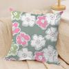 Simple And Elegant Flowers Cushion Cover Pillowcase Ultra Soft Skin Friendly Fabric Cloud Like Comfort  Concealed Zipper