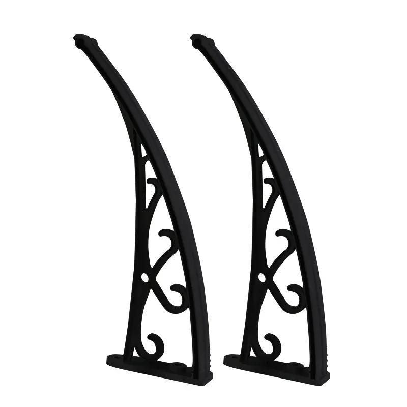 Staffa in Lega di Alluminio 60/80cm, Staffa per Tettoia da Balcone Esterno, Staffa per Tettoia da Porta e Finestra, Bianco e Nero