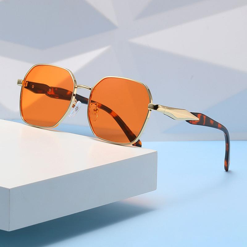 Cross-border New Style Metal Polygon Sunglasses For Men Women And Gender-neutral Retro Fashion.2418