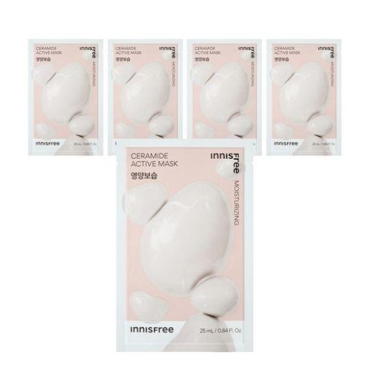 

Innisfree Ceramide Active Moisture Sheet Mask Deep Hydration & Skin Barrier Care 25ml x 5pcs
