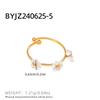 multi-colored Zircon Flower Rings for Women Stainless Steel Jewelry Female Summer Accessories Open Adjustable Couple Rings Gift