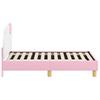 Kids Bed Frame with Headboard Pink 70 x 140 cm PU