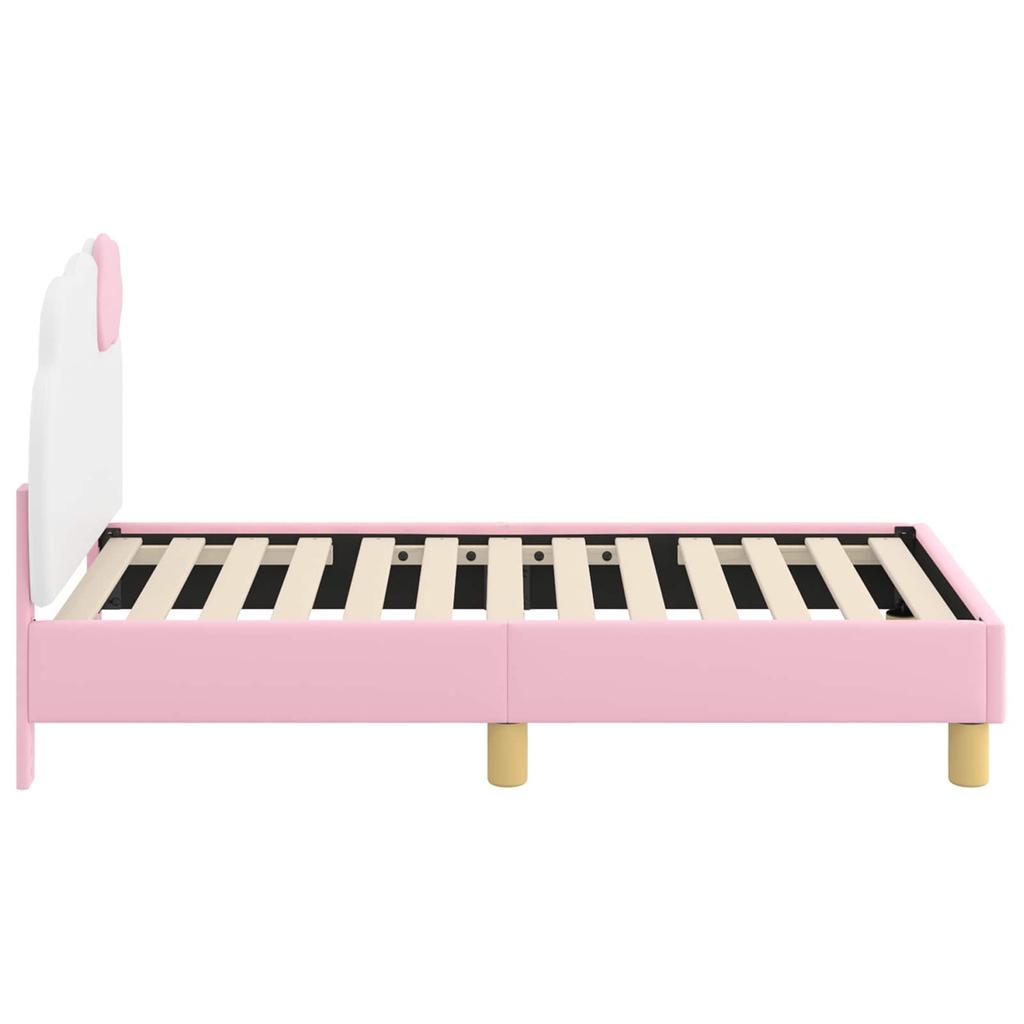 Kids Bed Frame with Headboard Pink 70 x 140 cm PU