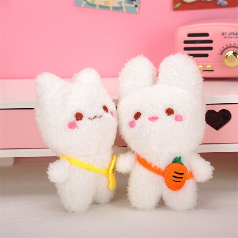 Adorable Plush Bunny And Kitty Stuffed Toys Soft Short Plush Kids Gifts