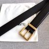 New 3.5cm high-quality first-layer cowhide MIU belt decorative buckle with jacket pants leather belt