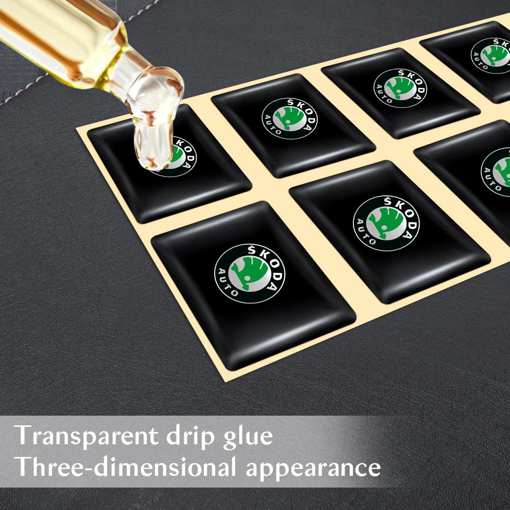 3D Epoxy Car Styling Decal Emblem Interior Decoration Sticker Auto Accessories For Skoda Octavia Fabia Scala Rapid Kamiq Kodiaq agh399