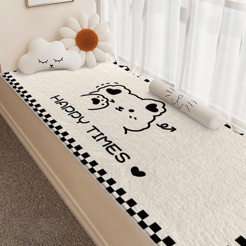Customizable Luxury Balcony & Bay Window Mat 2025 - Thickened, Fixed, Cartoon Design, Master Bedroom Use