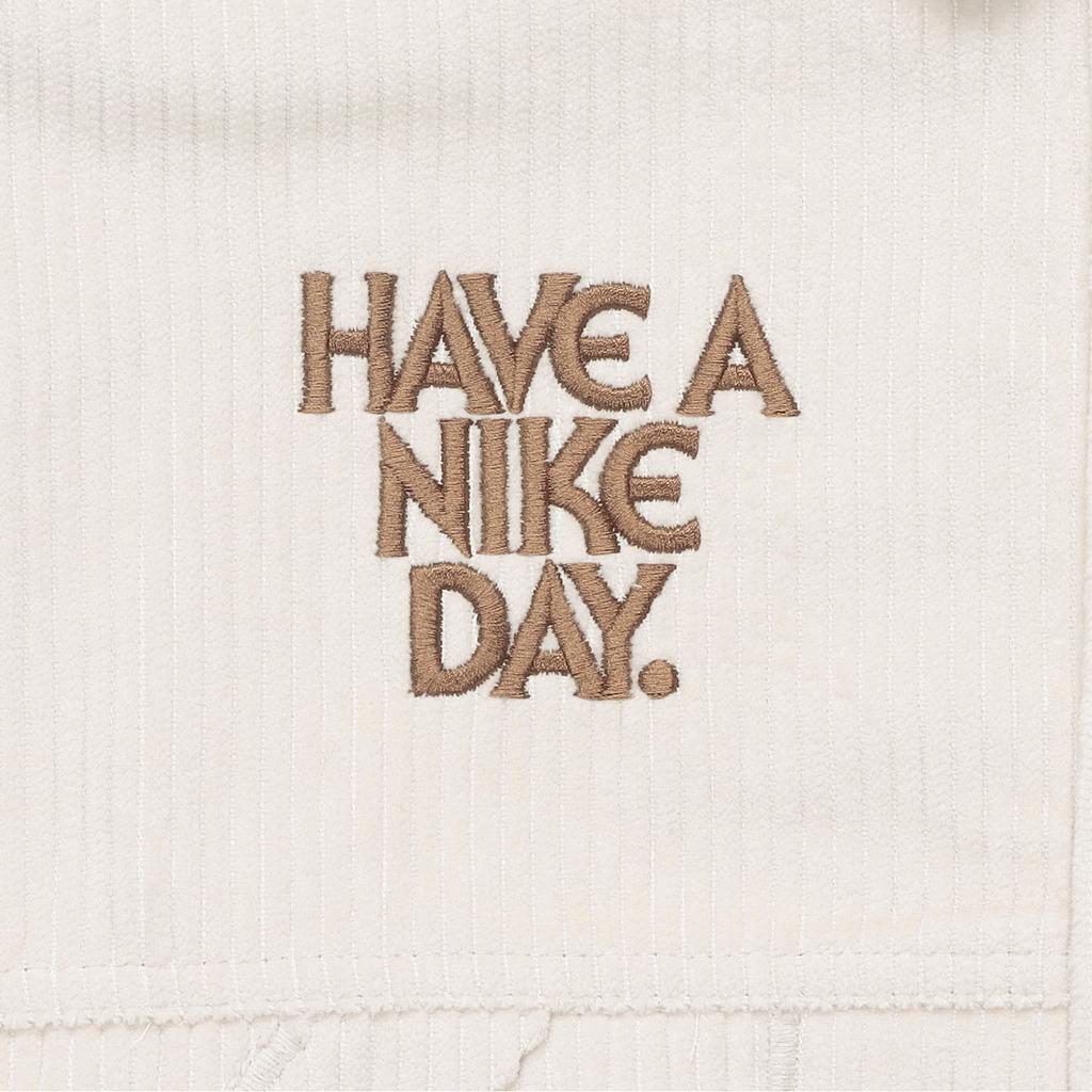 New Nike Women's Smiley Corduroy Collared Sport Jacket Pink HF0355-104