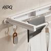 Pressure-resistant Clothes Rack Wall Hanger Foldable Drying Reinforced Material Mounted Laundry Clothing Double Pole