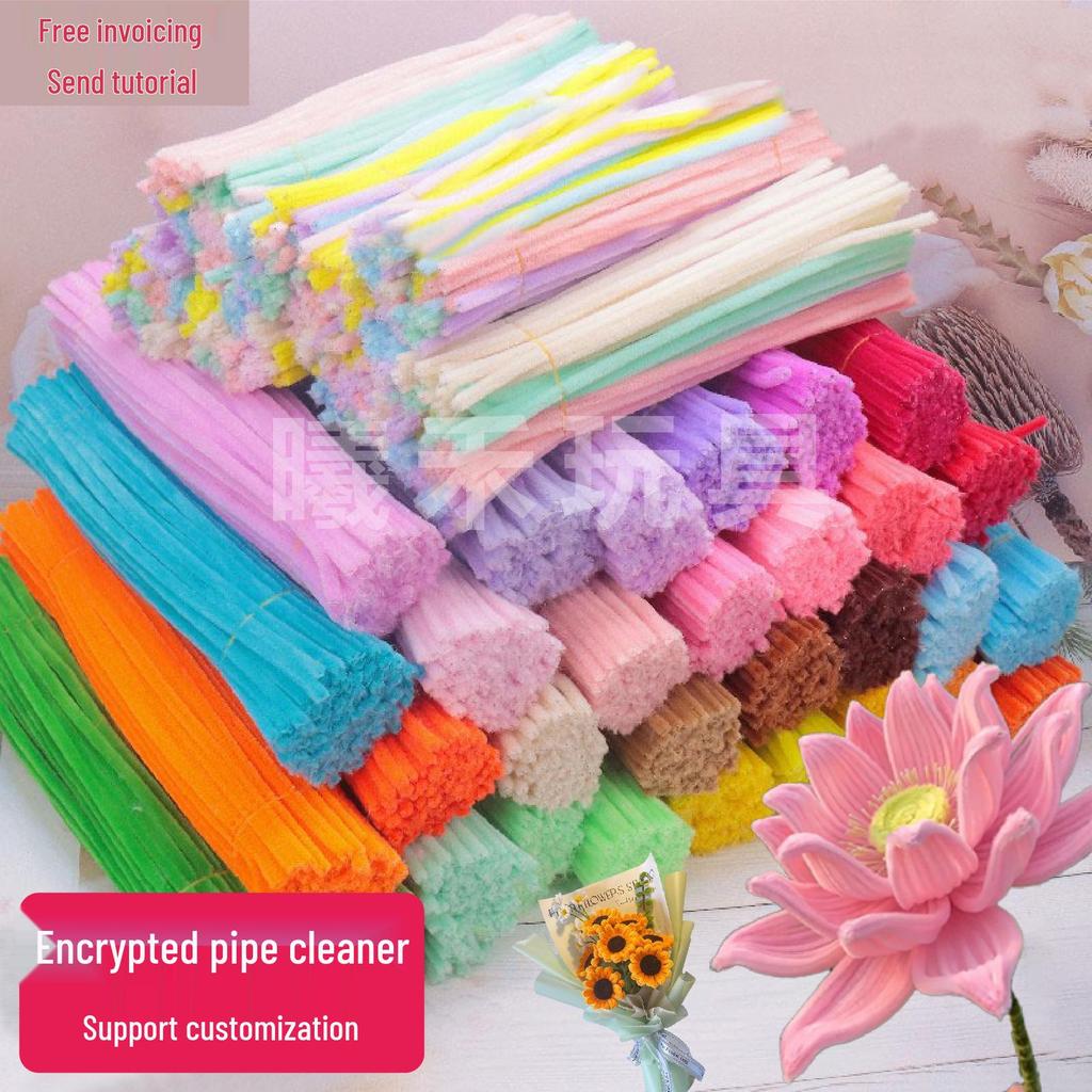 Velvet Chenille Stems: Mixed Color Macaron Twist Sticks