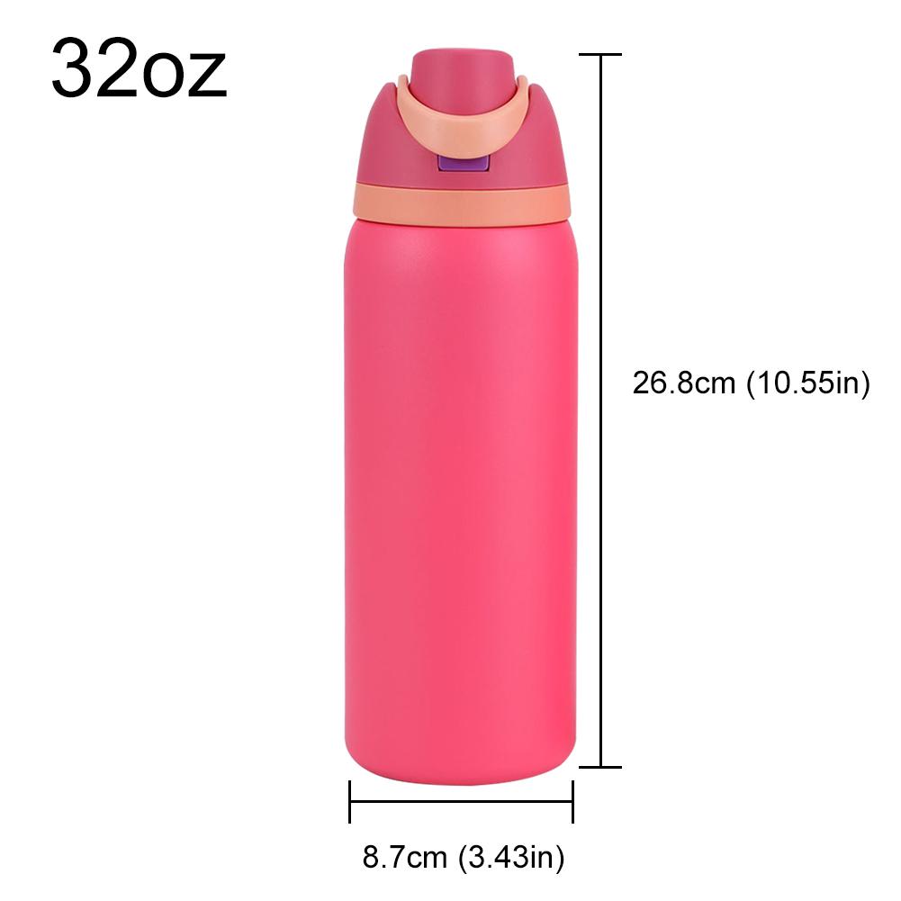 24/32oz Straw Insulated Tumbler with Handle Vacuum Insulated Cup 304 Stainless Steel Vacuum Thermal Insulated Mug for Women Men