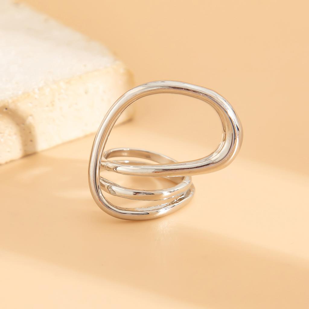 Hip Hop Exaggerated Wide Cuff Bangle/Finger Ring Stylish Geometric Jewelry Handmade Accessories for Women and Men