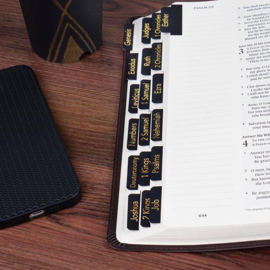 5/6Pcs Personalized Bible Index Tags Set Clear Print Tear-resistant Waterproof Bible Book Tabs Labels Stickers