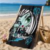 Custom Name Monster High Winter Fantasy Beach Towel Microfiber Beach Towel, Lightweight and Quick-Dry, for Summer Travel, Swimming Pool Gift