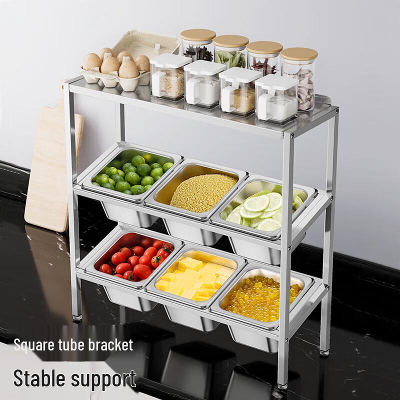 Stainless Steel Two-Tier Slanted Gastronorm Pan Holder