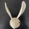 Rural Cast Iron Rabbit Coat Rack Key Hook Display Rack, Bathroom Towel Hanger Double Hook Cartoon Cute Fun Decorative Hooks