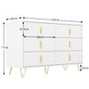 Elegant Sideboard with Modern Design, Chest of Drawers and Lots of Storage Space, Gold Handles