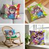 Cartoon Dr SSlump Arale Cushion Cover Short Plush Pillowcase for Bed Sofa Carwashable