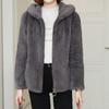 Women's Trendy Double-Sided Fleece Hooded Sweatshirt with Velvet Lining - Warm Outdoor Cardigan and Pajamas