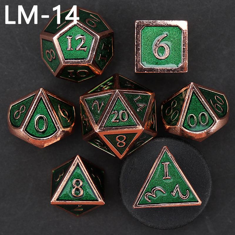 7 Pieces Metal Dices Set DND Polyhedral Solid D&D Dice Set, Used for Role-Playing Games Dungeon and Dragon Dice Games
