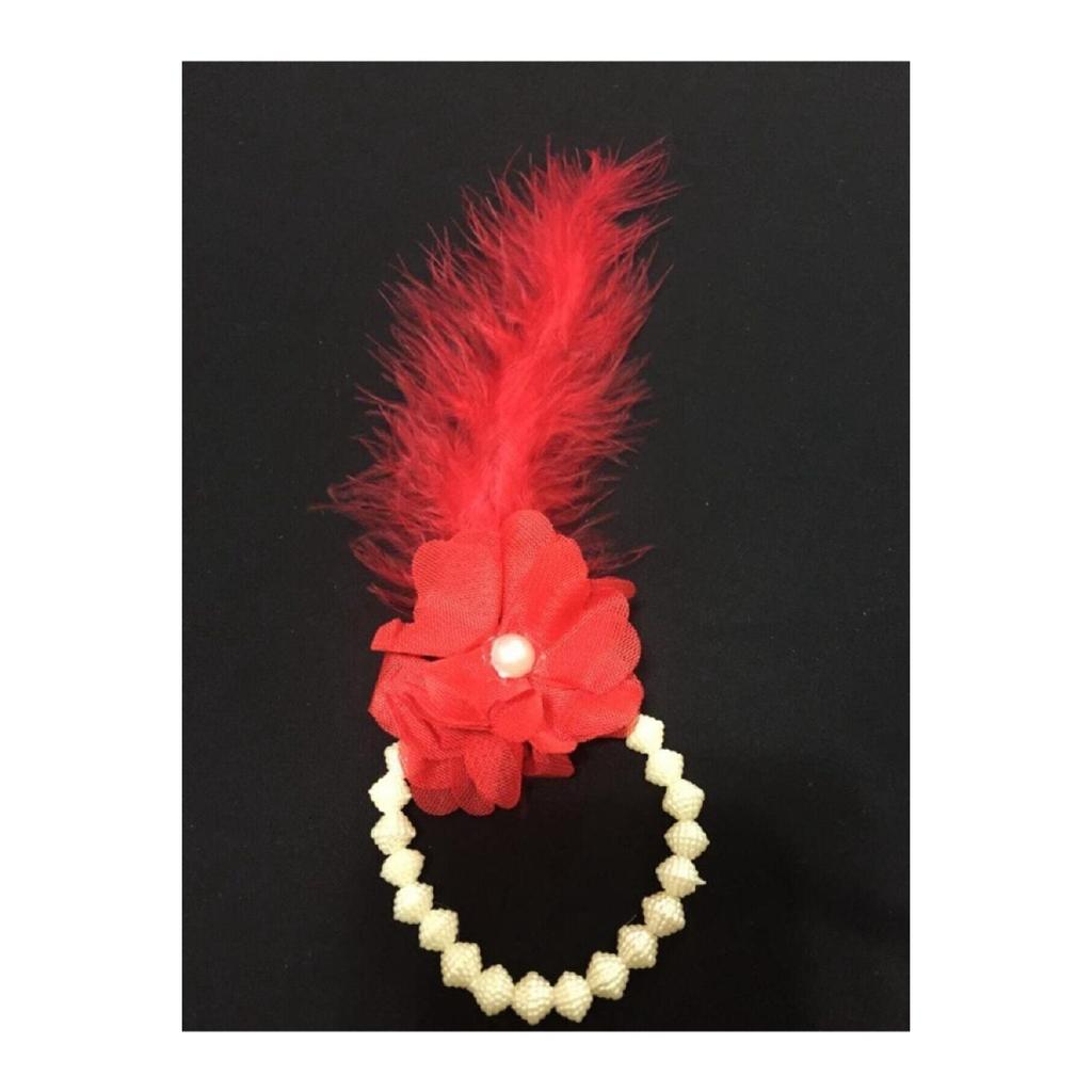 1 Piece Bride's Crown And Bracelet 10 Pieces Bridesmaid Bracelet With Pearls And Feathers