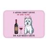 West Highland White Terrier Dog Front Floor Door Entrance Mat Westie Bath Kitchen Doormat Balcony Carpet Rug Toilet Footpad