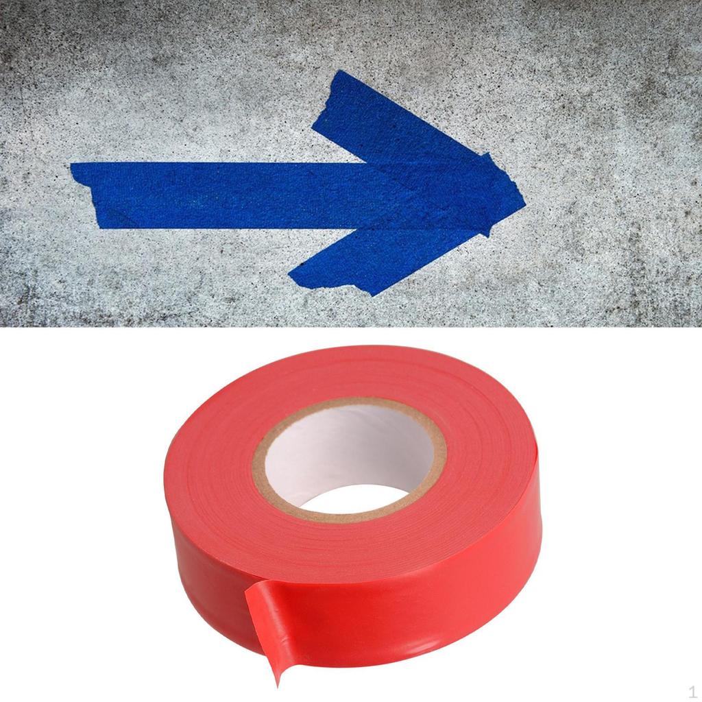 Flagging Marking Tape PVC 148ft Length Survey Ribbon Roll for Boundaries Area Workplace Use