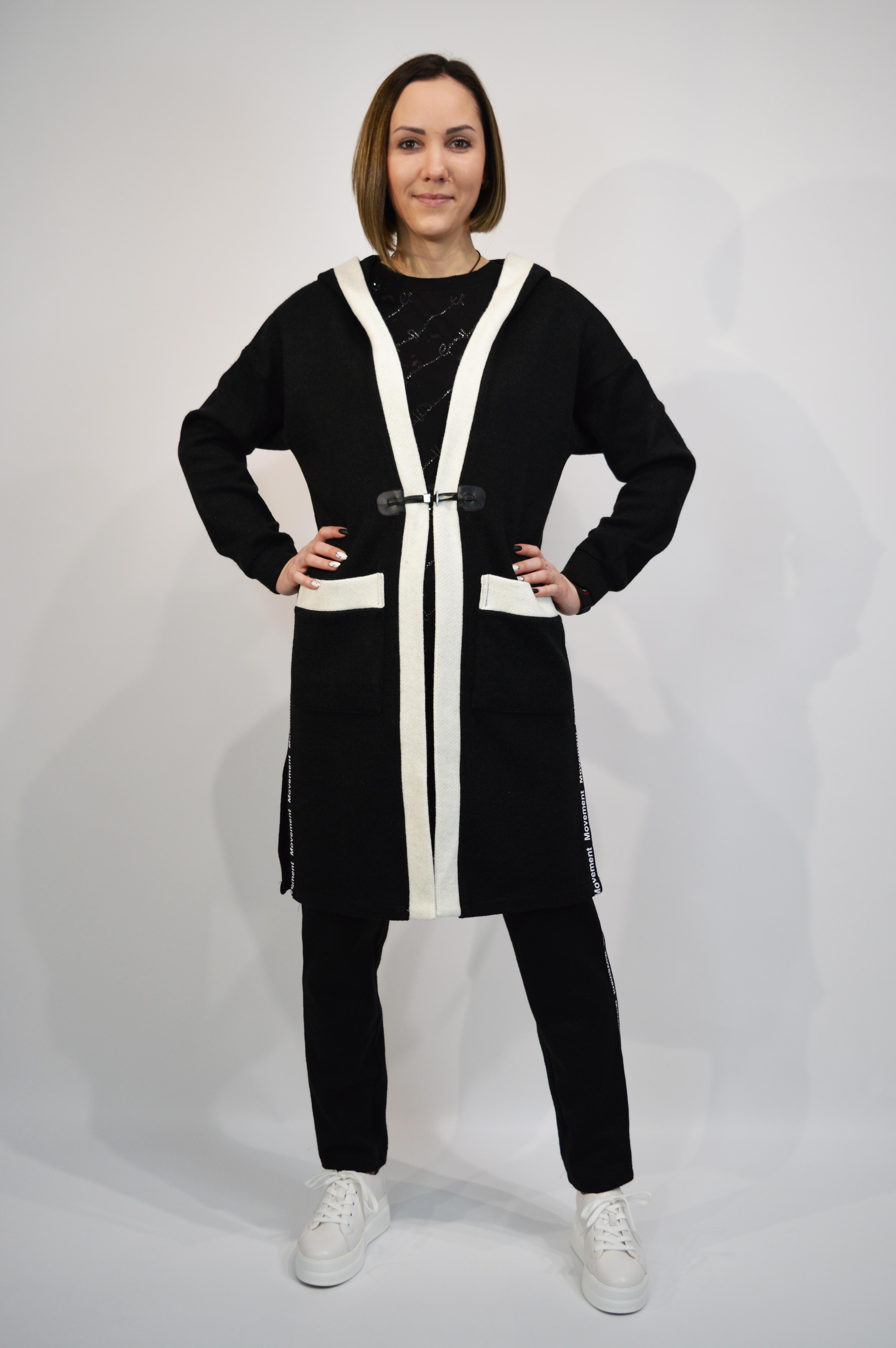 

Костюм жіночий GALIFE 9358 38 (M) кардиган і брюки чорного XXXXL чорний