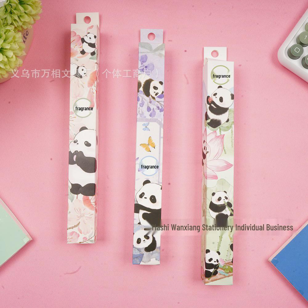Panda 8-inch Cartoon Folding Fan - Cute Anime Design, Perfect for Students, High-Quality Summer Cool