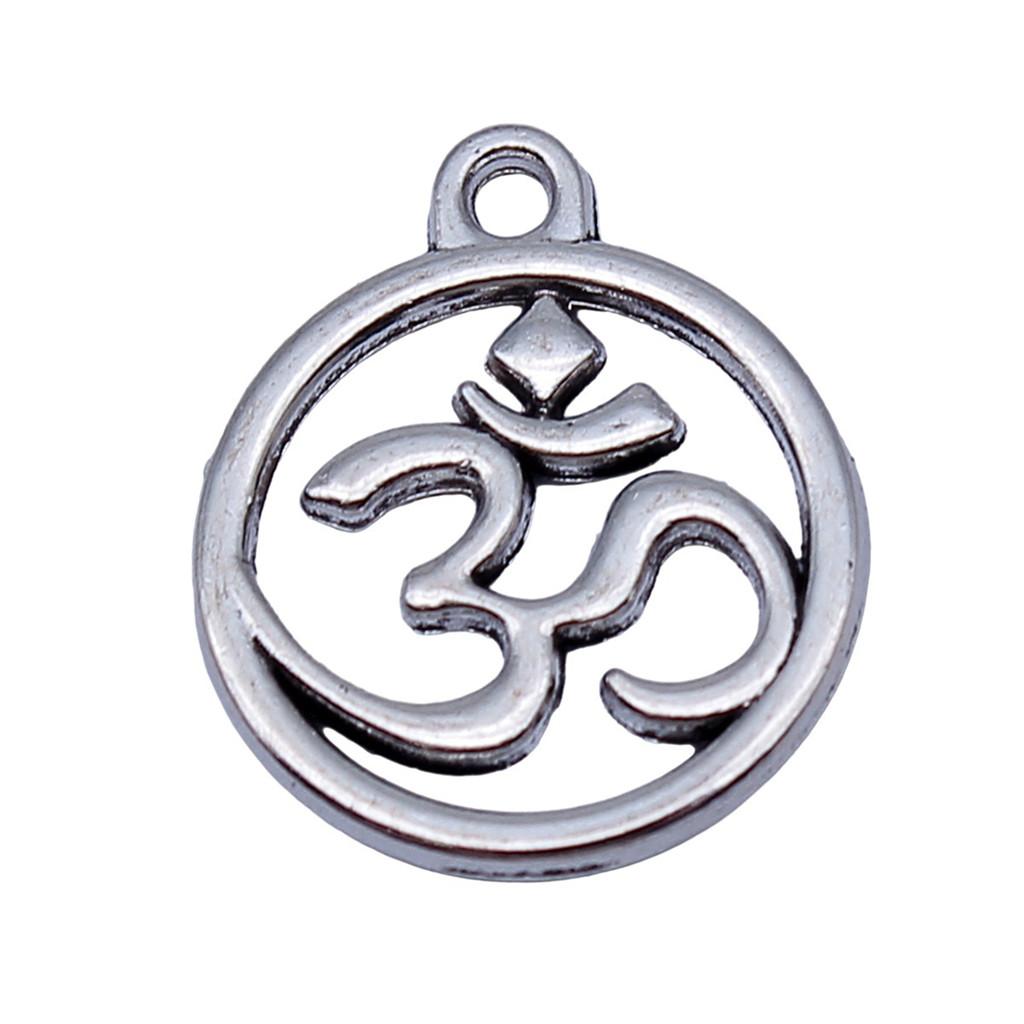 Om Lotus Charms Sports Pendants For Spiritual Yoga Themed Jewelry