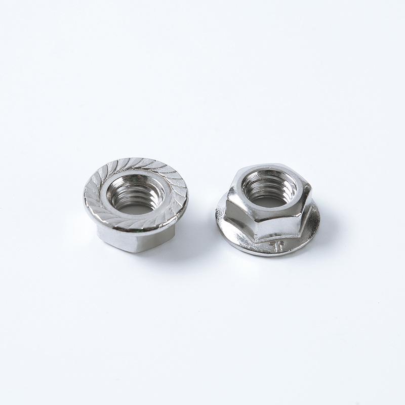 Stainless Steel Hex Flange Lock Nut with Serrations DIN6923