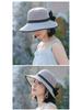 Women's Korean Style Knitted Straw Sun Hat with Large Brim and Bow